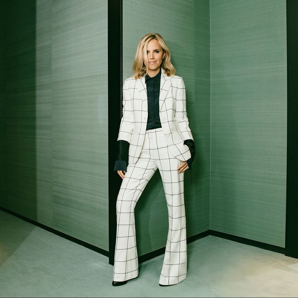 NWOT Tory Burch Holt windowpane plaid blazer 0